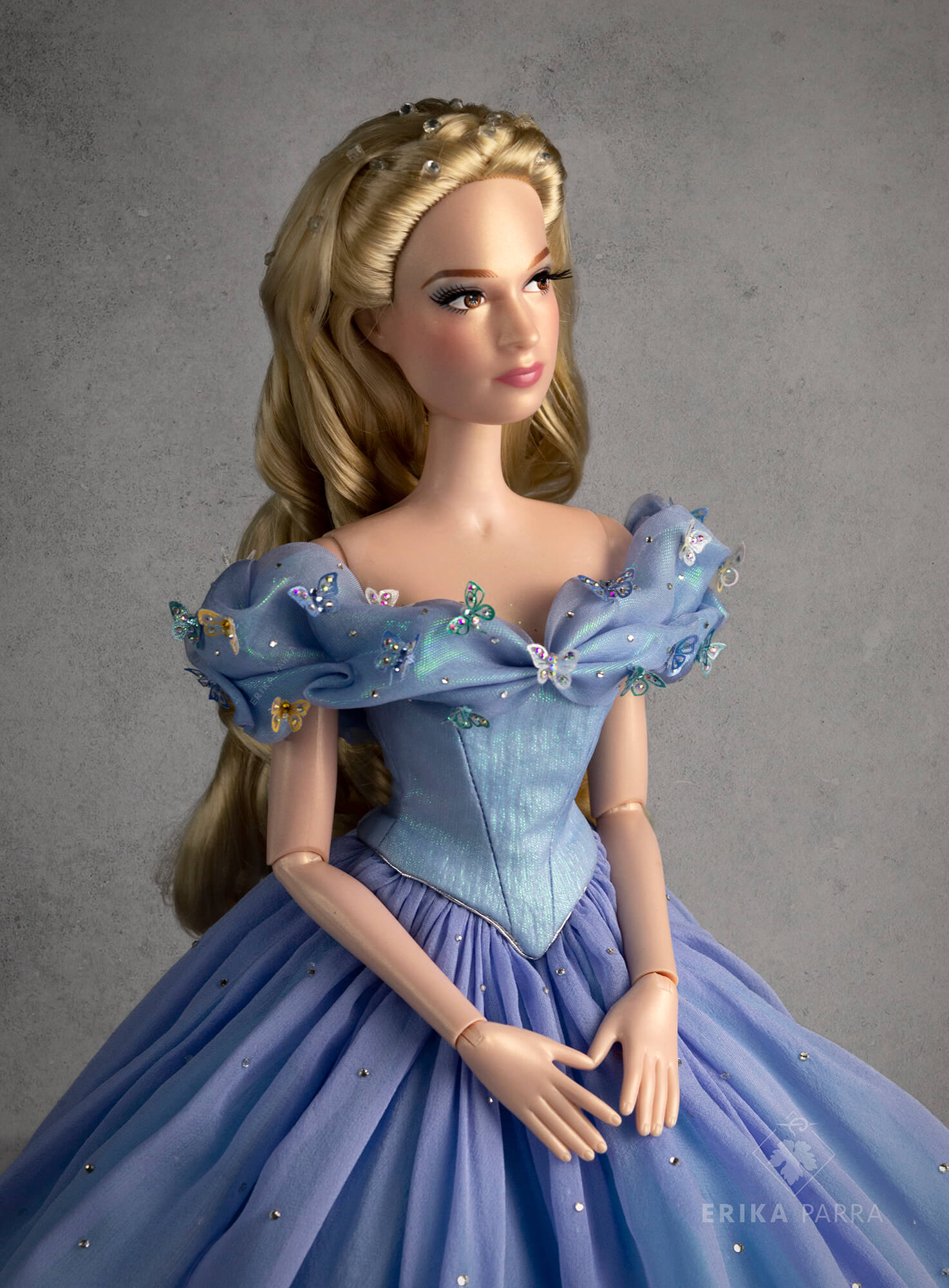 Cinderella Live Action 17" Doll Gown by Erika Parra - Photo by Erika Parra