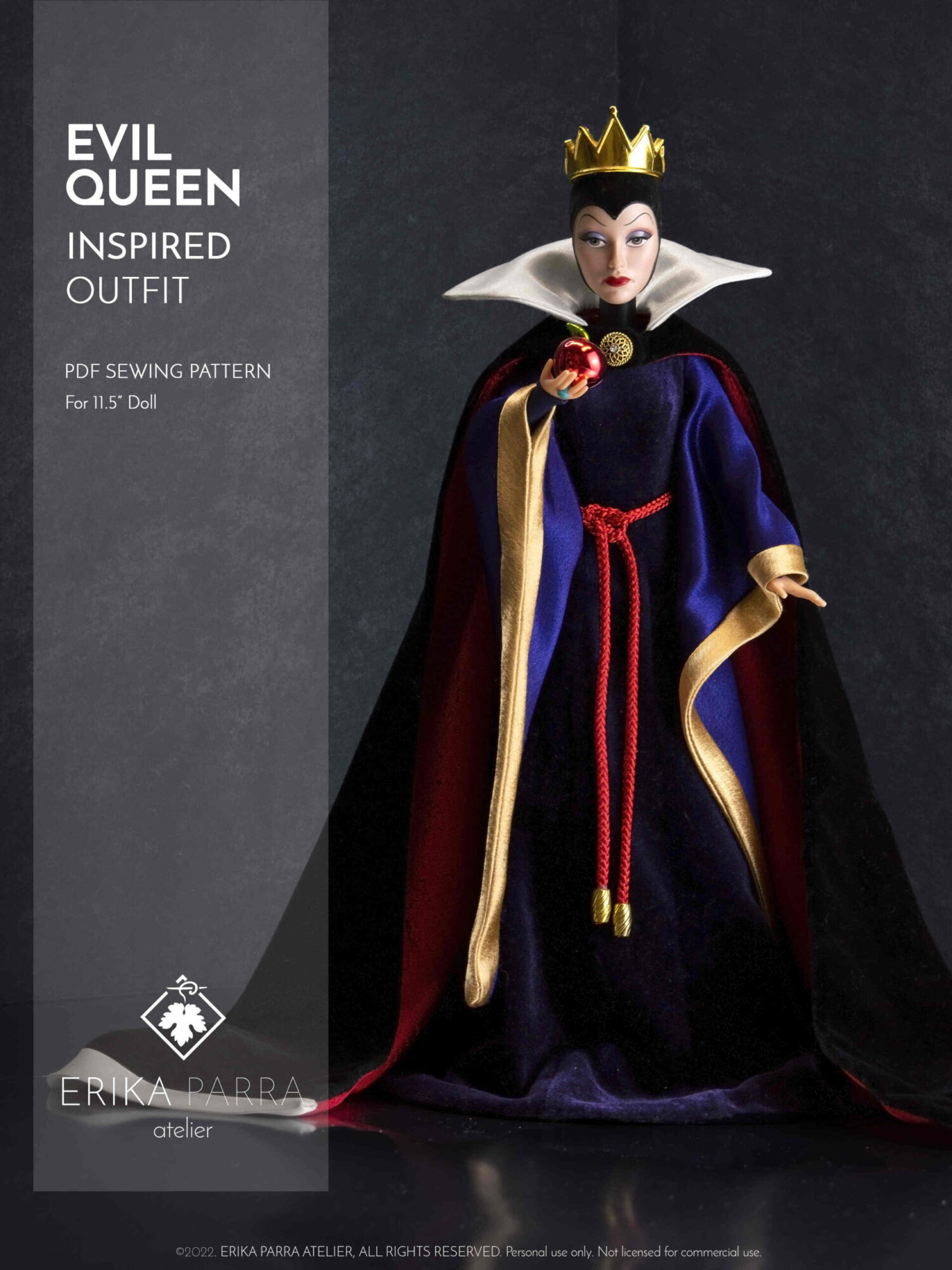 Evil Queen OOAK Doll by Erika Parra - Photo by Erika Parra